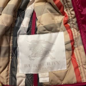 Girls 6 Authentic Burberry jacket.
